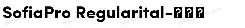 SofiaPro Regularital字体转换